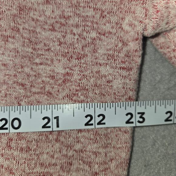 Lane Bryant 14/16 Pink Marled Knit Shift Dress Bell Sleeve Stretch Minimalist - Picture 8 of 10